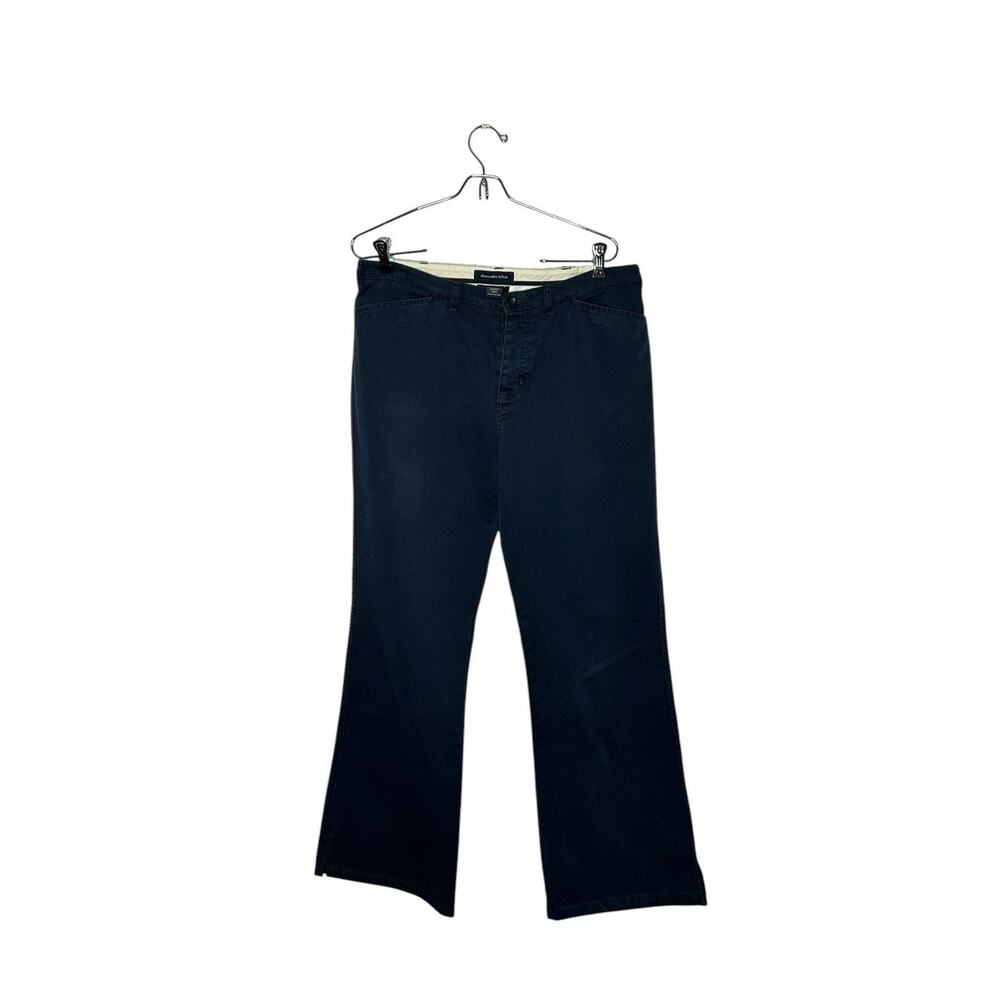 Abercrombie & Fitch sz 10 L navy blue chino pants wide leg womens